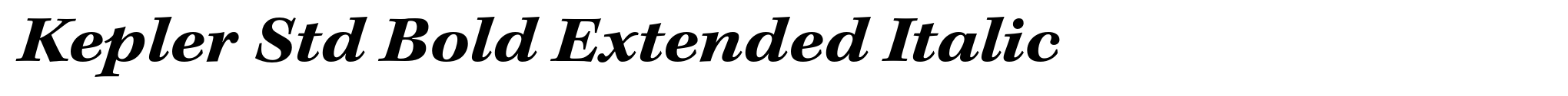 Kepler Std Bold Extended Italic image